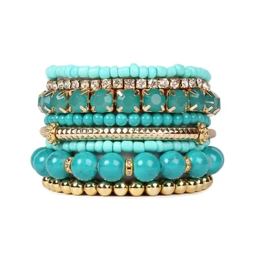Turquoise Beaded Stretch Bracelet