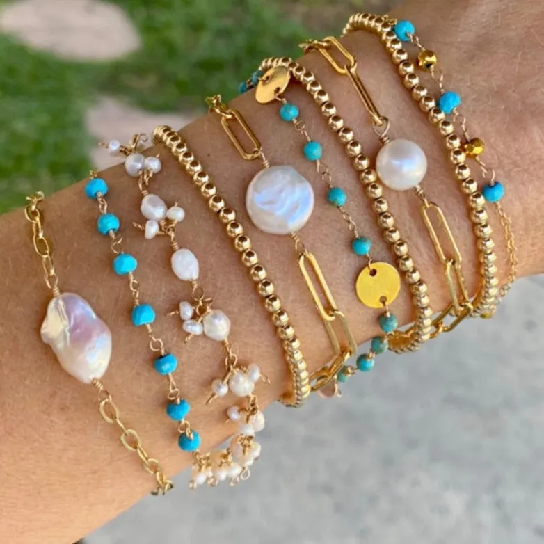 Turquoise Gold Bracelet