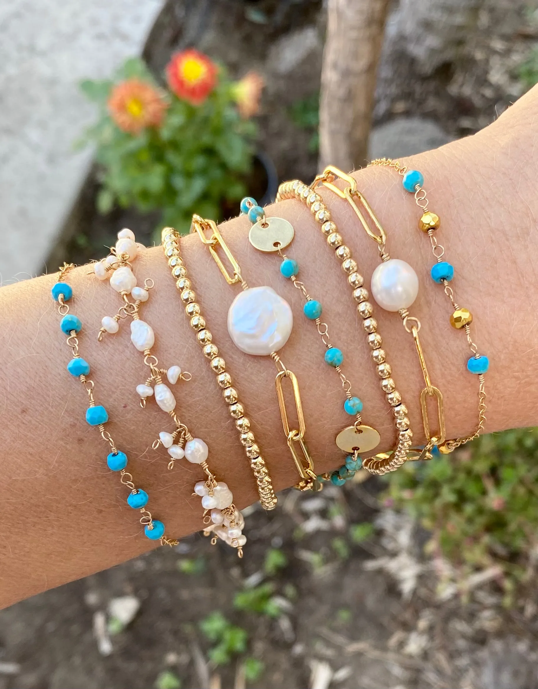 Turquoise Gold Bracelet