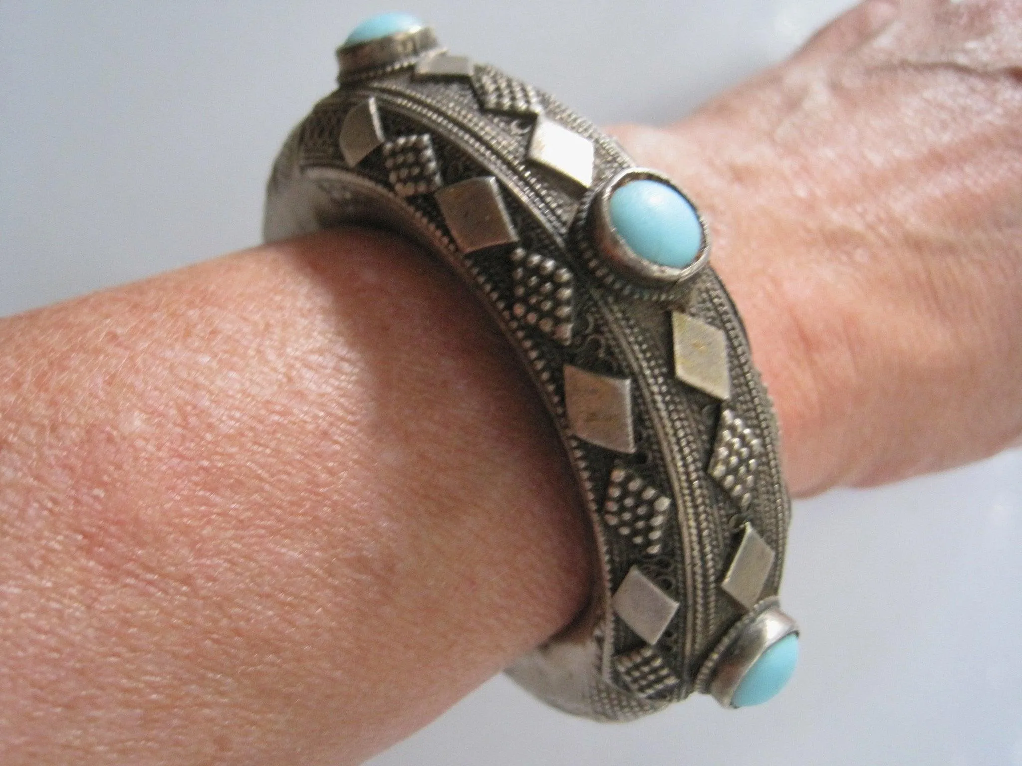 Vintage Bedouin Silver Bracelet from the Arabian Peninsula