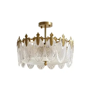 Vintage Crystal Leaf Chandelier
