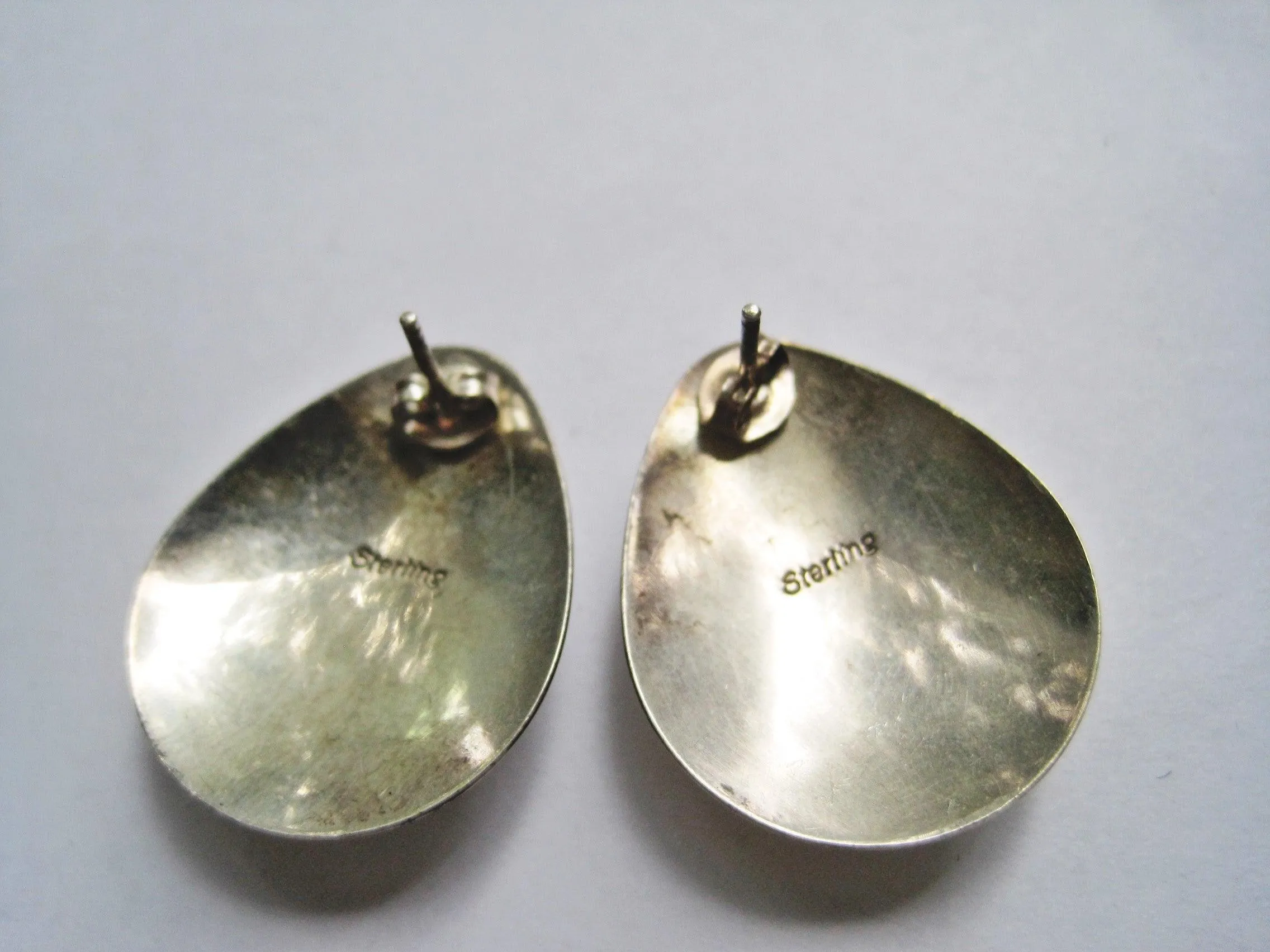 Vintage Gem Inlay Southwestern Post Earrings