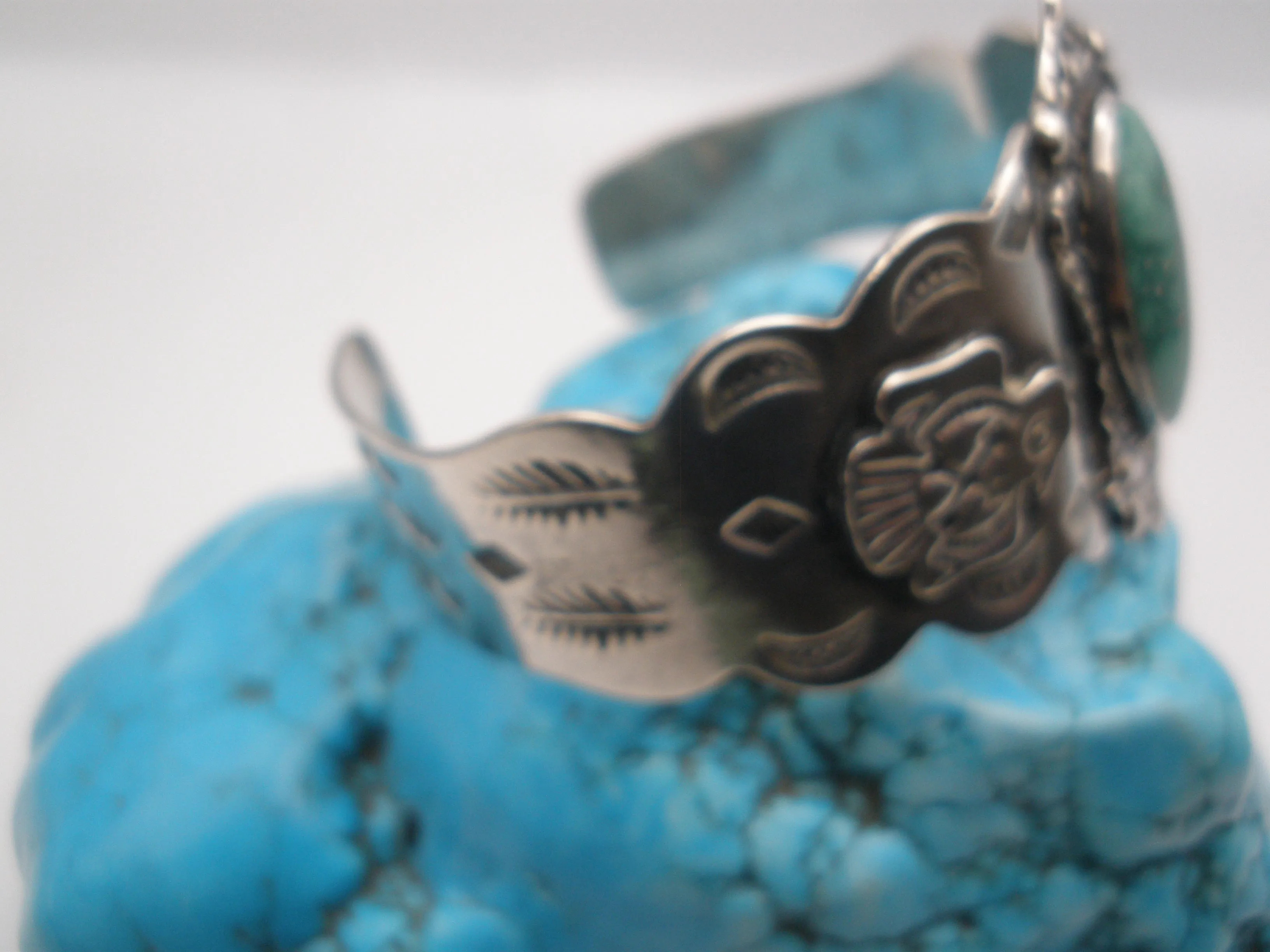 Vintage Green Turquoise Cuff Bracelet