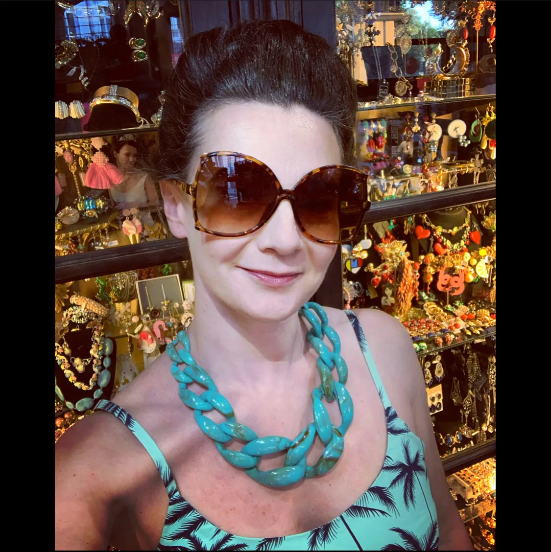 Vntage Turquoise Earrings by Barrera for Avon Clip On