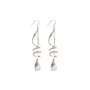 Wavy Chandelier Gold Earrings