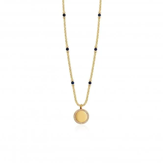 Wellness Gems Gold Lapis Lazuli 45cm With 5cm Extender Necklace 3849