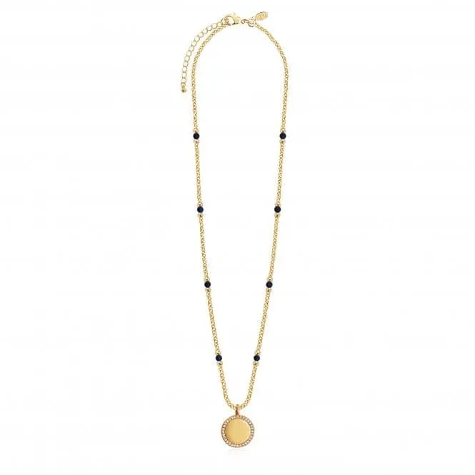 Wellness Gems Gold Lapis Lazuli 45cm With 5cm Extender Necklace 3849