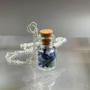 Wishing Bottle Necklace - Lapis Lazuli