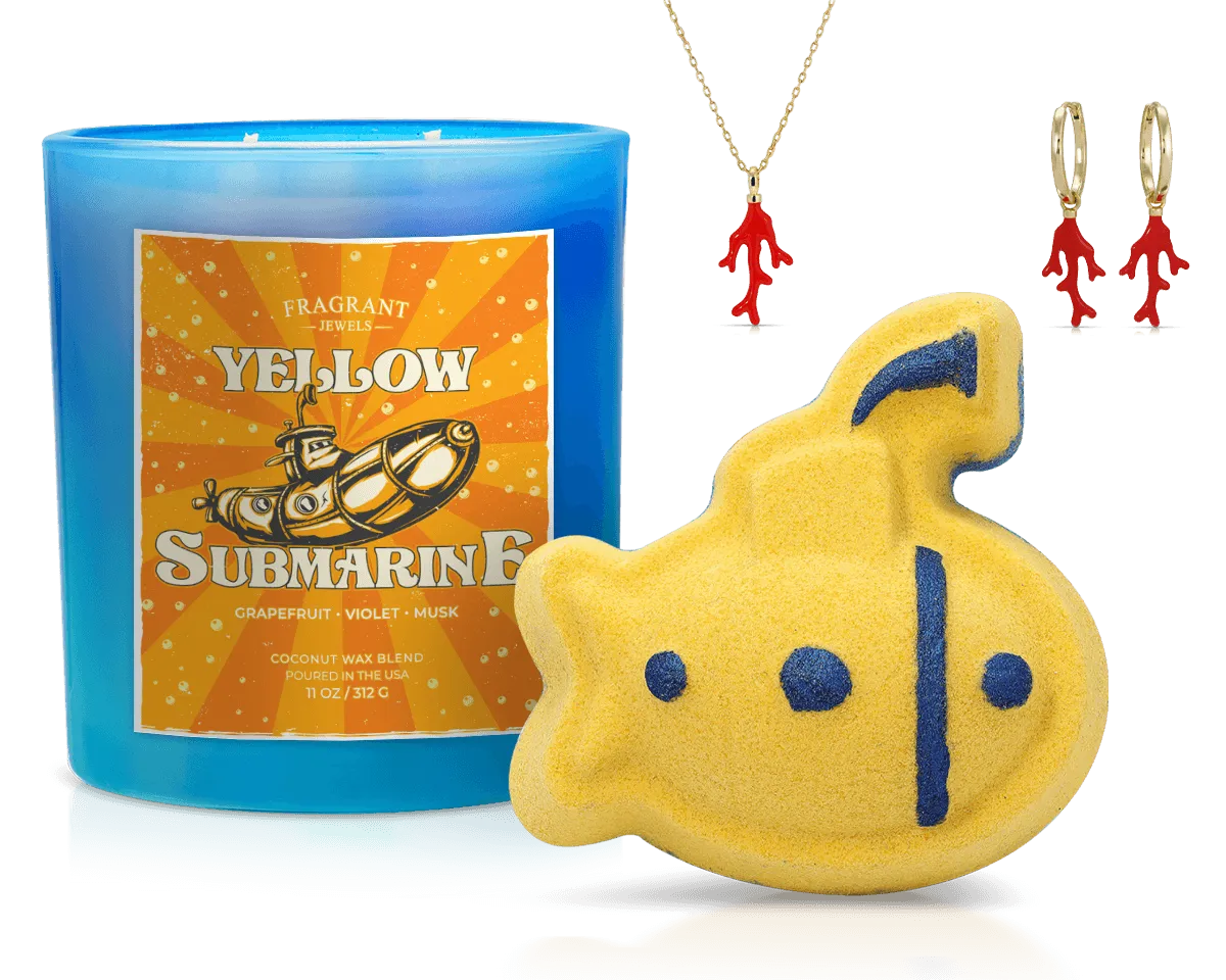 Yellow Submarine - Candle and Bath Bomb Set