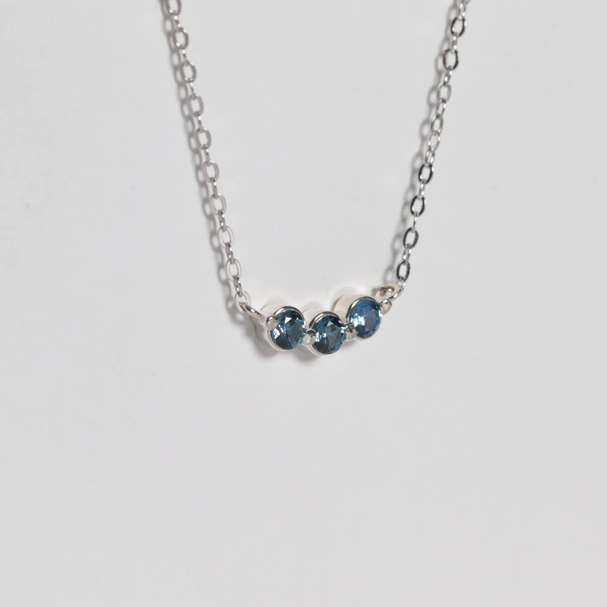 Yogo Sapphire Trio Necklace